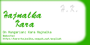 hajnalka kara business card